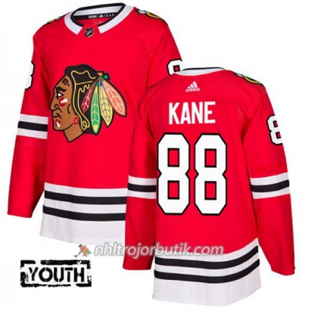 Barn Ishockey Chicago Blackhawks Tröja Patrick Kane 88 Adidas 2017-2018 Röd Authentic